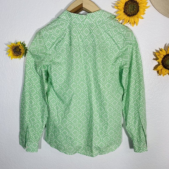 Chico’s Tribal Aztec Button No-iron Blouse Size 0 Or Small Women’s - Picture 10 of 16